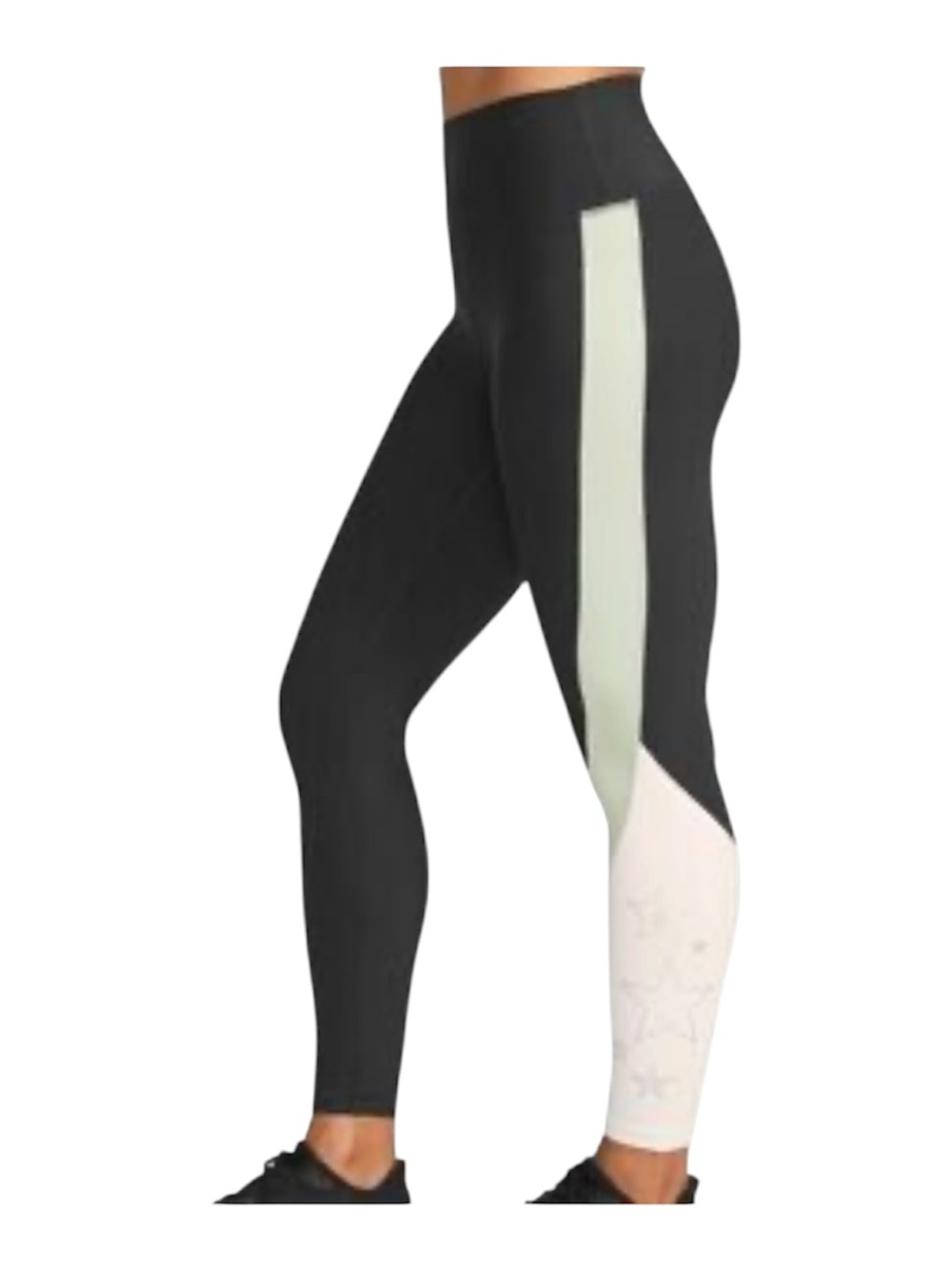 Peloton colorblock leggings black blue white size medium